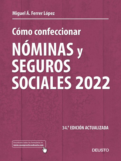 Title details for Cómo confeccionar nóminas y seguros sociales 2022 by Miguel Ángel Ferrer López - Available